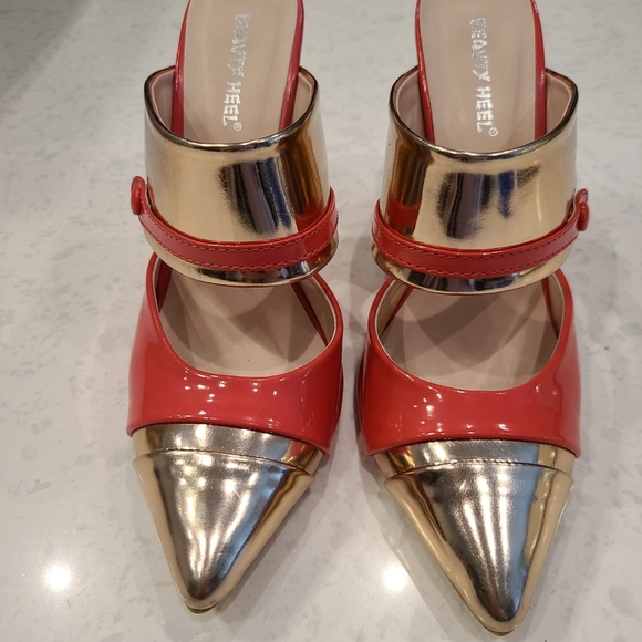 Coral stiletto heels - Picture 2 of 4